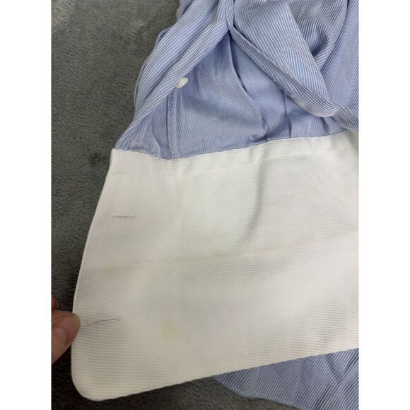 Ermenegildo Zegna Long Sleeve Button Down Shirt Men's Size Large Blue - Picture 3 of 10